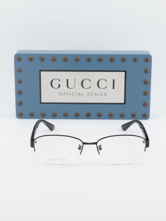 Gucci GG0859OJ 002 Oval Eyeglasses 53mm - Brown / Havana main image 4